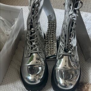 Silver Women's Boots